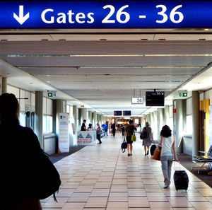 departure directions1: airport flight departures passageway