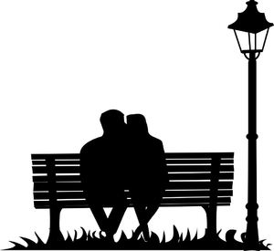 lovers silhouette