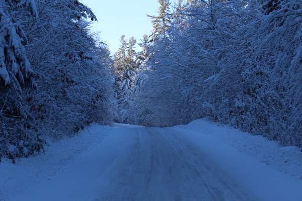 Adirondack winter road
