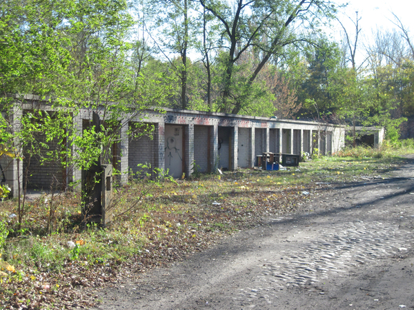 Ruined garages