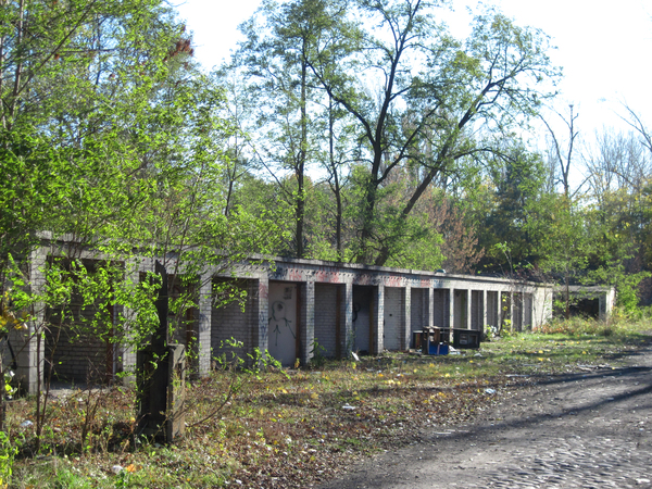 Ruined garages