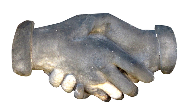 Stone handshake