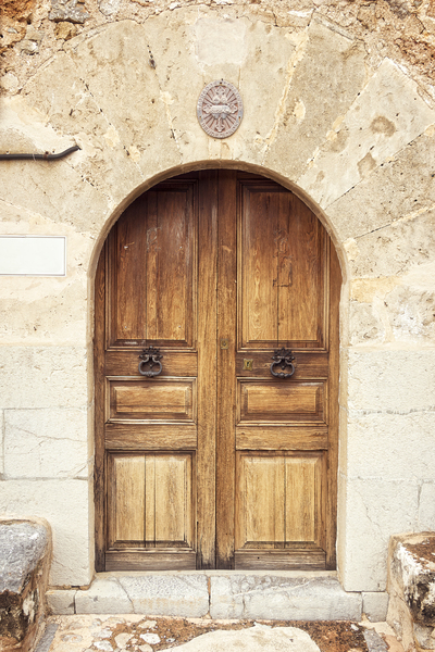 Old door: Doors in an old church in Majorca, Balearic Islands, Spain.