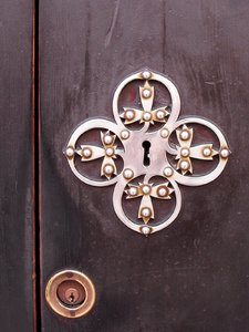 Door Detail 2: A lock in a door in palma de mallorca, spain