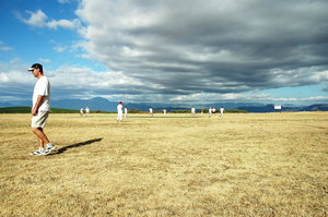Just cricket: Farmer's boxing day annual cricket match, Swartland, South Africa.NB: Credit to read 