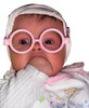 Baby with the glasses: Happy baby with the plastic glasses