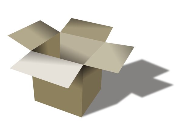 cardboard box: cardboard box with the shadow