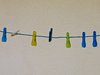 clothesline: clothesline with colourful clothespins