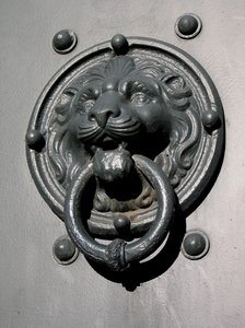 lion door knocker: lion door knocker