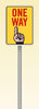 One Way Sign: A Cartoon One Way Sign.http://www.dailyaudiobibl ..Please visit my stockxpert gallery:http://www.stockxpert.com ..