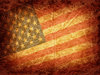 Grunge Flag: A grungy background with The USA Flag.