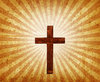 Easter: A vintage wooden cross on a grunge burst.Please visit my gallery at:http://www.thinkstockphot ..and:http://www.dreamstime.com ..