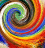 Colours Twirl: A twirl of abstract colours.
