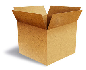 Box: A simple cardboard box.