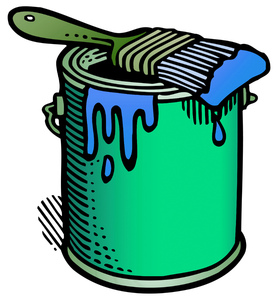 Paint 2: Variations on a paint can graphic.