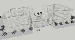 3D-Gebäude und Draht 12: 