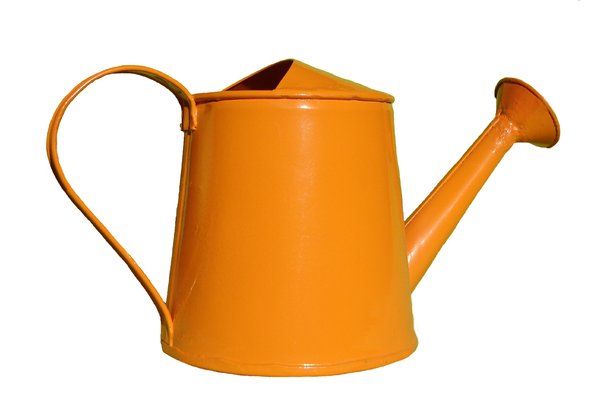 Watering can: Energetic orange watering can