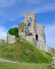 corfe castle: now a ruin of the once grand castle built by the normans to protect the isle of purbeck from invasion