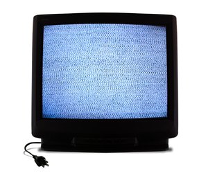 Spooky TV - Ghost Static: I found a TV channel that was all fuzz and it reminded me of the movie poltergeist, remember how the little girl would sit in front of the TV and it would run ... even when unplugged? :-)