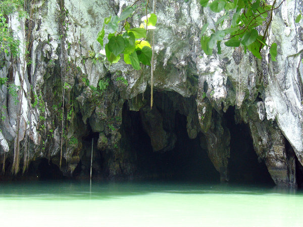 Cave: Cave entrance to an underground river in the Philippines.