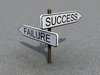 Sign: Success & Failure: An abstract picture about 2 directions to go: success & failure. Up to you to decide the right direction :)