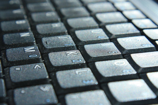 Keyboard closeup: Close up of a computer keyboard