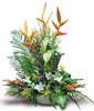 Aves del Paraiso: Complex flower arrangement featuring a very 