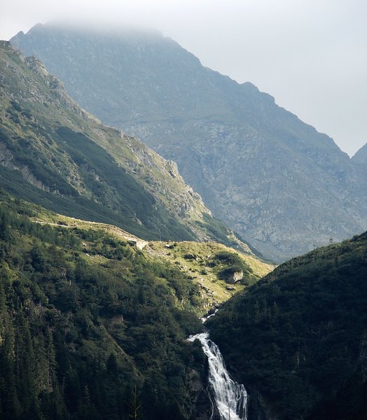waterfall: waterfall in the Carpathians