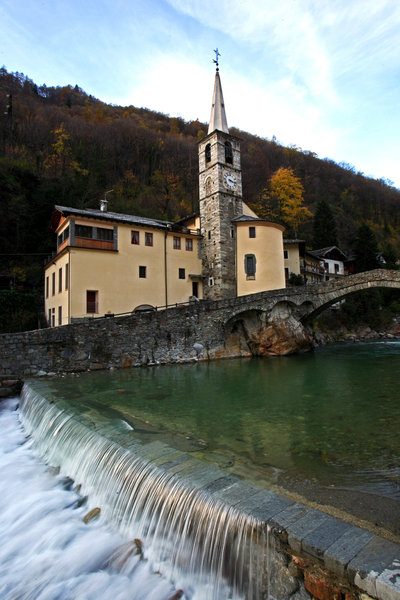 Alpine church: An alpine church in the village of Lilianes (AO) Italy