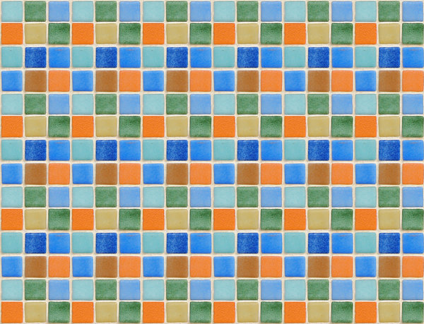 Colour tiles 4: Multicolour ceramic tiles texture. Playa de Gandia, Valencia