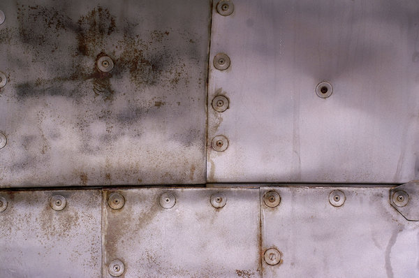 Aircraft texture 2: Rivets and seams on the side of an airplane.