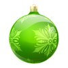 Christmas Elements - Bauble 1: Christmas bauble with snowflakes on the white background