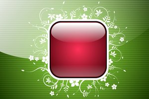 Floral Photo Frame - Button 3: Photo frame in different shapes on the background of the stripes