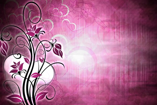 Valentines Floral Background 2: Valentine's Day Background with Floral and with the phrase 