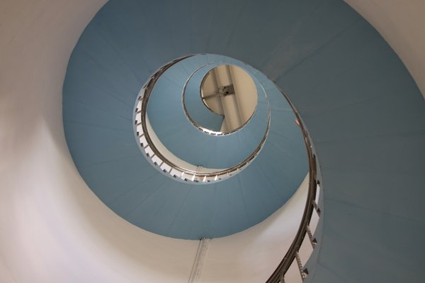 Staircase: Spiral staircase in a lighthouse in Lyngvig, Denmark