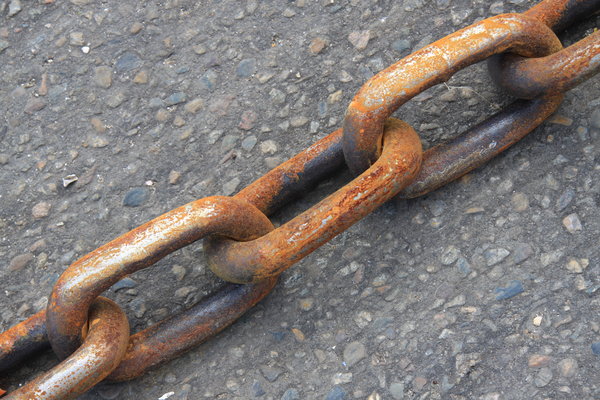 Rusty Chain: Rusty Chain on the ground