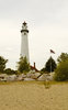 Wind Point Lighthouse: Photo of Wind Point lighthouse in Racine, WI taken from the beach.