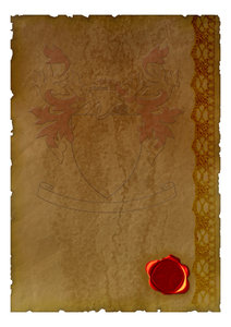 Parchment Paper: Parchment Paper with embosed crest