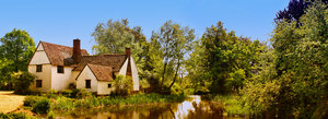 Willy Lott's Cottage: Willy Lott's cottage, the landscape immortalized by Constable in The Hay Wain and other paintings, at Flatford Mill which was once owned by the artist's father