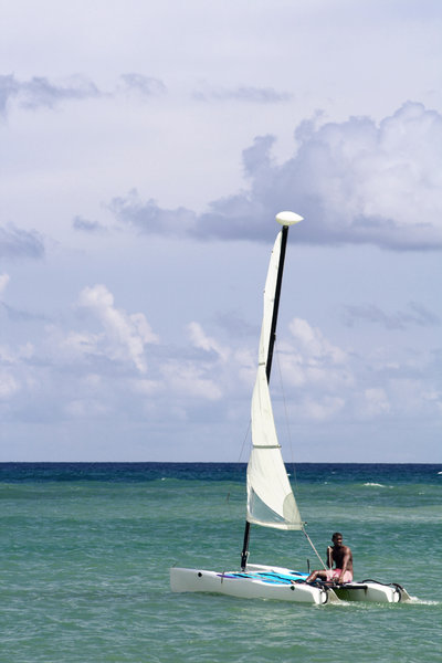 Catamaran in the Dominican Rep: no description