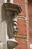 Medieval detail: Detail of architecture from medieval teutonic order castle Malbork (Marienburg). Face of polish king