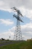 Suspension tower in Germany 1: Electricity pylon or transmission tower is a tall, usually steel lattice structure used to support overhead electricity conductors for electric power transmission.