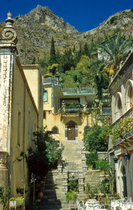 Taormina on Sicily 2: Taormina is a small town on the east coast of the island of Sicily
