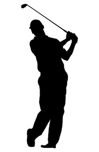 Golf player 5: Silhouette of golfer