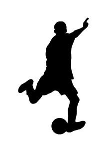Football 5: Silhouette of soccer player