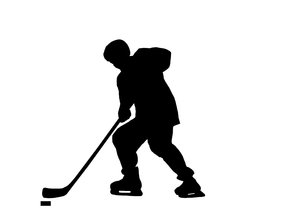 Hockey 4: Silhouette of player