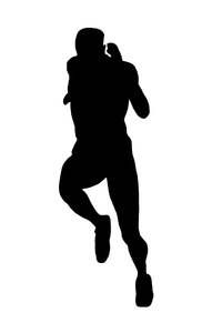 Silhouette of runner: Sportsman figure