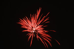 New Year's fireworks: Night sky with fireworks