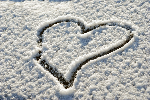 Corazón en la nieve: 