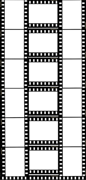 Negative film frames: Strips of black&white photography film